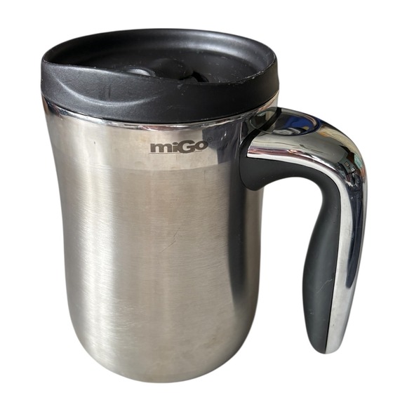 MiGo 16 Ounce Stainless Steel Insulated Travel Mug With Lid And No Slip Bottom - Picture 1 of 7